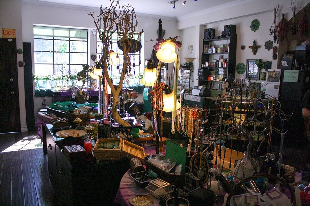 The Green Man shop floor with many products