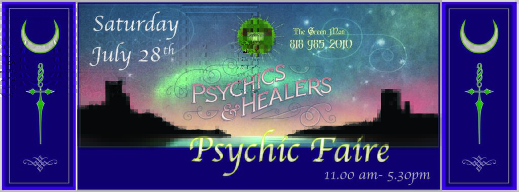 Psychic & Metaphysical Healers Faire at The Green Man flyer