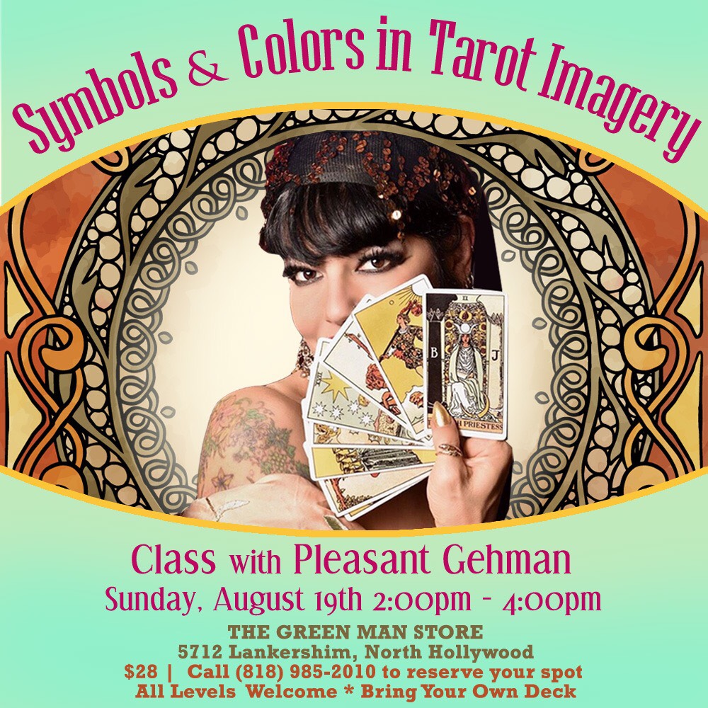 Symbols and Colors in Tarot Imagery with Pleasant Gehman flyer