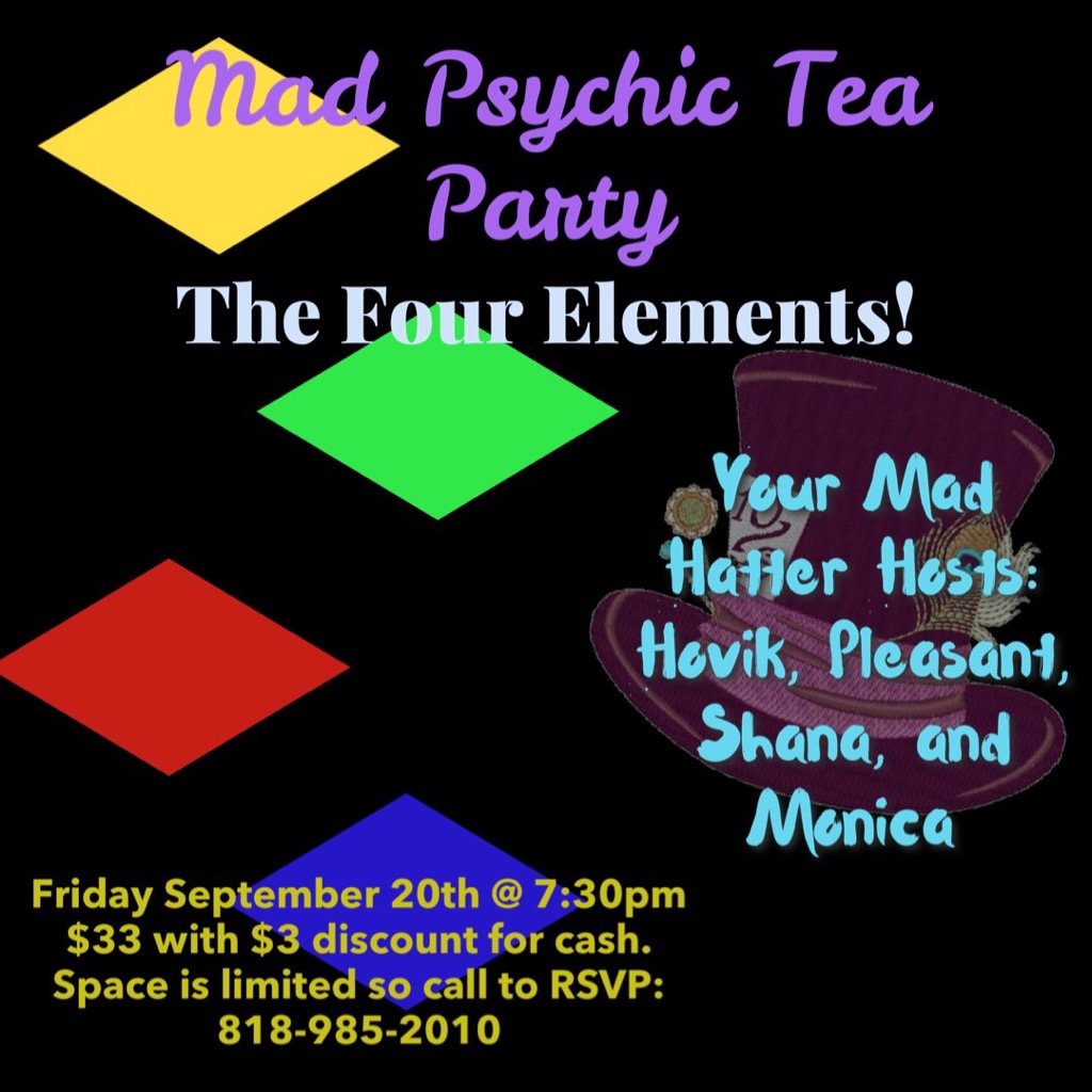 psychic tea party flyer