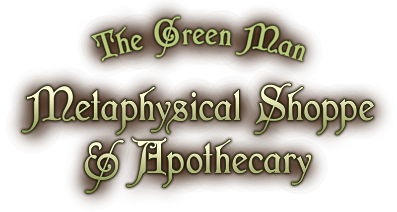 Logo for The Green Man: Metaphysical Shoppe & Apothecary